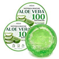 Miroa Aloe Vera 100% Soothing Gel Face & Body Moisturizing Gel Soothing Gel, 300g, 3 pcs green