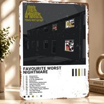 Arctic Monkeys  Favourite Worst Nightmare Metal Poster Perfect Gift for Fans Lovers Customized Wall Art Metal Sign for Decor 20x30cm（7.8x11.8inch）