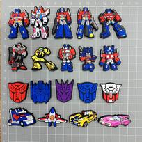 Transformers Optimus Prime Bumblebee Croc Charms Jibbitz for Clogs Shoes, 19PCS PVC Resin Shoe Charms Decorations for Kids Adults DIY Shoe Accessories blue