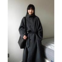 Women's Mid-Length Gray Wool Coat, Petite Korean Style, 2025 Autumn/Winter Collection XL