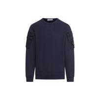 Stone Island Double-Sleeve Pocket Sweatshirt Navy Blue Men Tops 791560577-V0020 L black