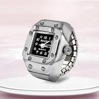 New Creative Ring Watch for Men Women, Square Dial Alloy Shell Finger Watch, Fashion Couple Finger Watches Jewelry juoda