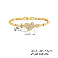 Hip Hop Rock Style Tennis Bracelet, 18K Gold Plated Classic Golden Bracelet, Zirconia Crystal Bracelet for Women Party Jewelry