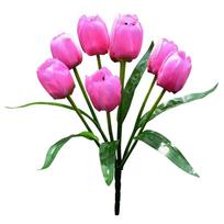 Floral Arrangement Artificial Tulip Bouquet 9 Heads Artificial Flowers  Home Decoration