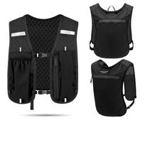 Adjustable Running Hydration Vest Bag Waterproof Outdoor Running Vest  Trail Running Black