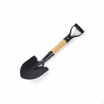 Sodo kastuvas, tvirtas, su D formos rankena, nešiojamas, plieninis, kasimui lauke, stovyklavimui, paplūdimiui, 35CM, mini 50CM Mini Pointed black