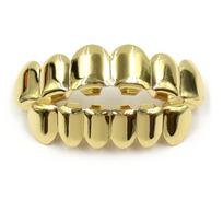 Comfortable Teeth Grillz Top Bottom Set Halloween Tooth Trendy Dental Grills  Cosplay Style C beige