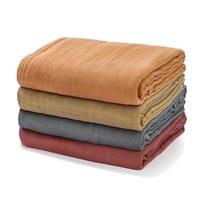 MOMCOZY MUSLINO MEDVILNĖS VYSTYKLAI KŪDIKIUI, 4 VNT., 120 × 120 CM, BROWN