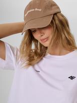 4F Kepurė su snapeliu strapback moteriška - ruda XS/S (56cm)