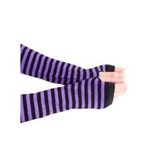 Gloves, Half Finger Gloves, And Winter Long Gloves, Arm Covers, Exposed Finger Yarn Gloves EMA One Size purple