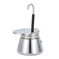 Italian Espresso DIY Tube Coffee Pot Outdoor Camping Coffee Equipment Set Portable Stainless Steel Mocha Pot Single tube 50ml(without cup) white