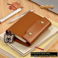 Leather Binder Notebook Vintage Loose-Leaf Notebook M5 Planner Book Genuine 3-Fold Diary Organizer For Planner Organizer Diary