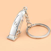 Barber Shop Hair Dresser Keychain Shaver Pendant Keyring Hair Dresser Jewellery white