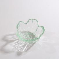 Nordic-Style Gold-Inlaid Small Glass Dishes – Japanese Cherry Blossom Sauce Bowls for Ice Cream & Fruits