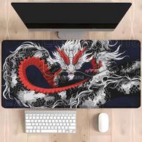 black and white Dragon Game Mouse Pad Large Gaming HD Printing Office Computer Keyboard Mousepad PC Game xmm XXL Desk Mat 400x800x2mm