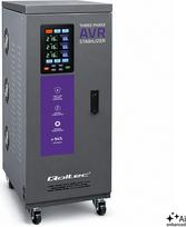 Qoltec Trójfazowy stabilizator napięcia AVR MULTIPROTECTION |15kVA | Dokładność ± 3% | Serwomotor 3F | LCD | Expert Line