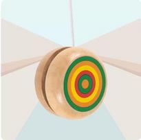 Traditional Wooden Children'S Yoyo Swirl Primary School Yoyo Toy Girl Boy Yoyo Ball Gift For Children beige