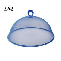 Reusable Metal Food Tents for Meals Mesh Cover with Handle, Durable Stainless Steel Protector, Protective Domes Tables Lightweight Tent Dishes 35cm white
