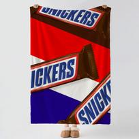 food S-Snickers-S Throw Thick Comfort Flannel Quilt, Multi-scene Use Indoor Outdoor Daily Nap Size: 75*100cm, Weight: 320 GSM brown