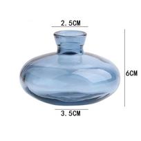 Transparent Mini Flower Vase Desktop Home Decoration Hydroponic Plant Bottle Small Glass Flower Arrangement Pot Living Room