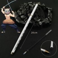New 17 Styles Japan Anime Demon Slayer Model Gel Pen 0.5mm Black Refill Cosplay Prop Kid Student Gift SlayerWeapon Sword