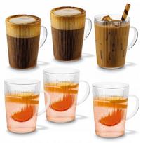 Stiklinių puodelių su ąsele rinkinys Tadar Resis Hana, 6 vnt., 440 ml