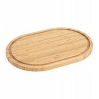 Bambukinė pjaustymo lentelė Tadar, ovali, 33 × 23 × 1,6 cm