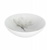 Gili porcelianinė lėkštė Lubiana Boss Magnolia, 18 cm, balta ir pilka