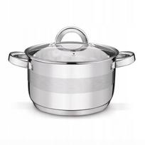 Nerūdijančiojo plieno puodas Tadar Roger su stikliniu dangčiu, 3 l, 20 cm