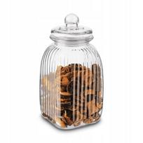 Kvadratinis stiklinis indas su dangčiu Tadar, 5 l
