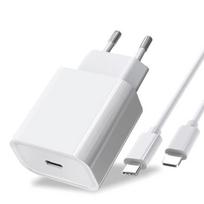 Chargeur rapide 20W pour Apple iPhone 13 12 11 Pro Max, Mini X XS XR, AirPods, iPad, adaptateur USB C v EU Charger and Cable AK