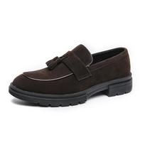 Men tassel loafers Mens Suede loafers leather Man shoes leather Mocassin homme Calzado hombre Zapatos de hombre Men shoes 38