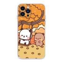 Cute BuBu D-DuDu Phone Case For iPhone 17 16,15,14,13,12,11 Plus,Pro,Max,XR,Plus,E,Mini Transparent Soft Cover iPhone13PRO brown