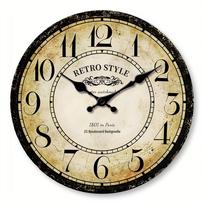 1 vnt. retro medinis sieninis laikrodis, Paryžiaus laikrodininko dizaino sieninis laikrodis, negirgžgantis apvalus tylus laikrodis, tinkamas svetainei b 12 inch