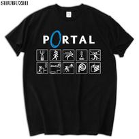 Game Portal 2 Print Unisex And Tshirt summer camisa masculina anime slim casual tees clothes famous brand Unisex Tshirt sbz5278 4XL gray