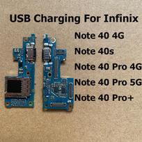 USB Charging Flex For Infinix Note 40 Pro 4G USB Charging Dock Board Connector PCB Port Charger Flex For Note 40 40s Pro Plus 5G Note 40 4G gray