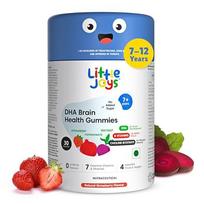 Little Joys DHA smegenų sveikatai gumyės vaikams | 7-12 metų | 30 dienų pakuotė | Pagerinta koncentracija, nuotaika ir miegas | Praturtintos 8 vitaminais ir mineralais