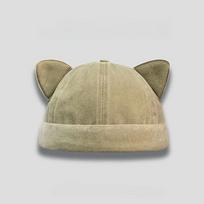 Mielas Saldus Katės Ausų Kepuraitė Be Skydelio Asmeniška Laisvalaikio Vienspalvė Kepuraitė Medvilninė Kvėpuojanti Skalbta Senovinė Unisex Kepuraitė One Size beige