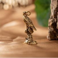 Retro žalvarinis erelio ornamentas statula Namų biuro papuošalai Eagle Doll Craft Desktop Ornament Dovana brown