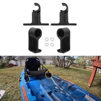 Kayak Seat Riser Kit Increase 2in Height Improved Comfort Hard Plastic for Lifetime Tamarack Pro black