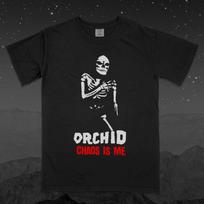 Orchid Chaos Is Me T-Shirt, Screamo Band Merch L black