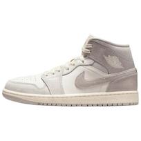 Jordan Air Jordan 1 aukštakulniai Vintažiniai krepšinio batai Moteriški šviesiai pilki balti IB7010-001 37.5 balta