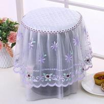 Pastoral Lace Embroidery Air Fryer Dust Cover Water Dispenser Electric Pressure Cooker Rice Cooker Dustproof Cover Kitchen Tools gray