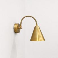 Handmade Mid Century Modern Brass Wall Sconce  Adjustable Reading Light Fixture brown