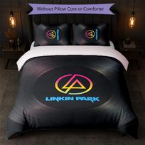 Linkin Park Print 3Pcs Bedding Set Duvet Cover With Two Pillowcases Soft Bed Linen For Household Bedroom 135cm*200cm