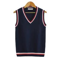 Academy Style V-Neck Knit School Vest for Students - Unisex, Versatile Layering Piece Children's 130