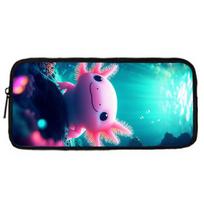Child School Cute Cartoon I A-Axolotl Questions-Backpack with Lunch Bags ,Pencil Bags ,School Bags for Boys Girls Best Gift