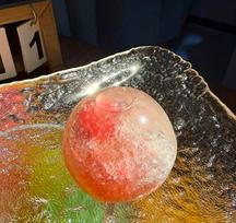 Fruit Slush Squishy Toy, Ice Texture Crunchy Sound Moldable Coconut Oil Squishy Fidget Toy raudona