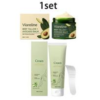 Gentle hair removal cream + avocado body moisturizing cream 2-piece hair removal care set, clean, smooth and moisturizing combination pack 1set