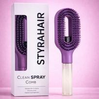 2In1 Sprayer Comb Detangling Scalp Massage Hairbrush With Spray Bottle Essential Oil Water Mist Spray Brush Anti-Static Summer A1 black